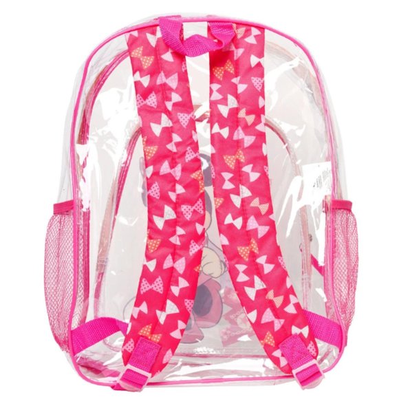 Disney Minnie Mouse Transparent 16" Backpack, Pink, Large, Backpack - Picture 2 of 2